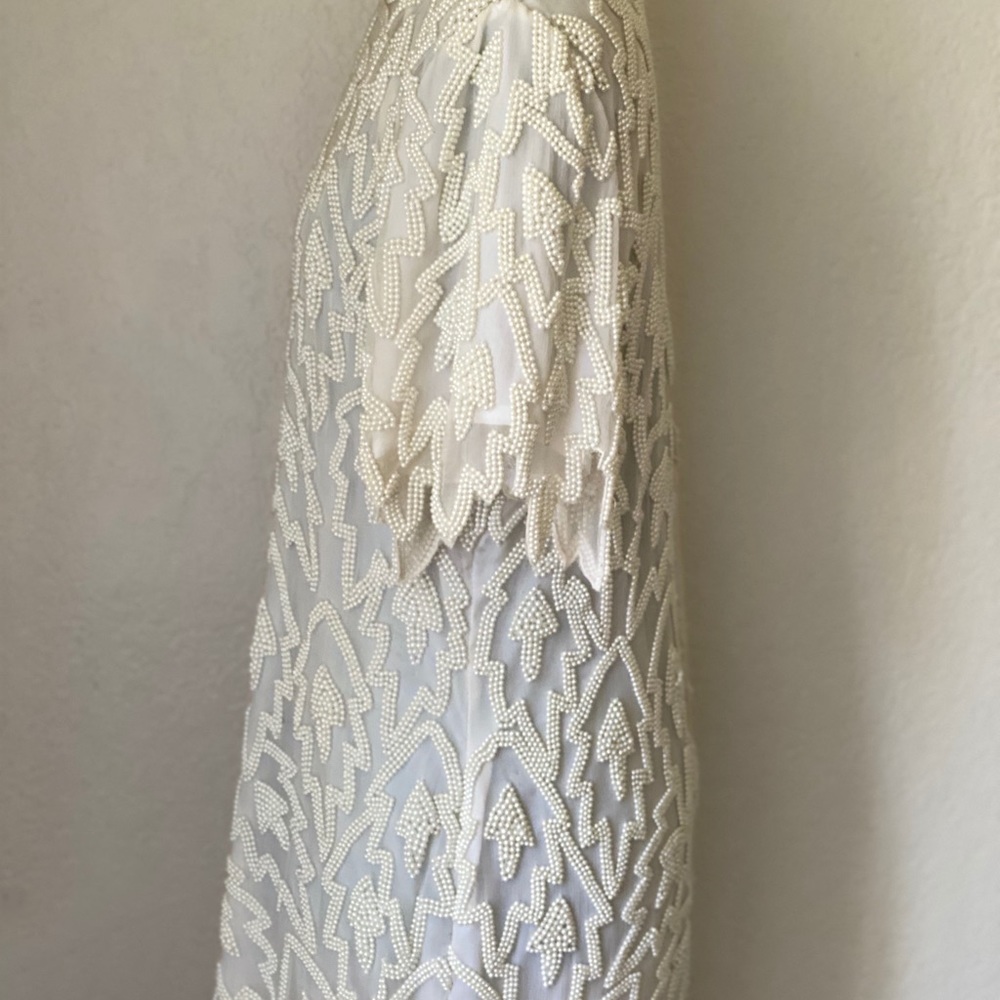 SOLDLaurence Kazar//Pearls Beaded/Ivory/White/Wedding - Picture 6 of 8